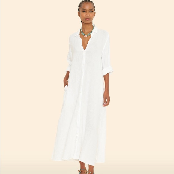 XiRENA Dresses & Skirts - Xirena White Boden Gauze Maxi Dress XS